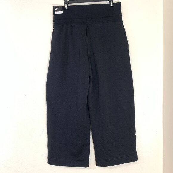 Nike CI1174-010 Rally Sport Casual Pants Black Wide Leg High Rise Athleisure L - Picture 4 of 10